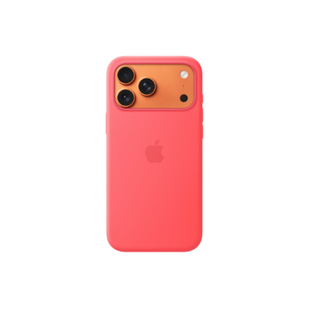 Apple iPhone 17 Pro Max Silicone Case with MagSafe – Bright Guava | Apple