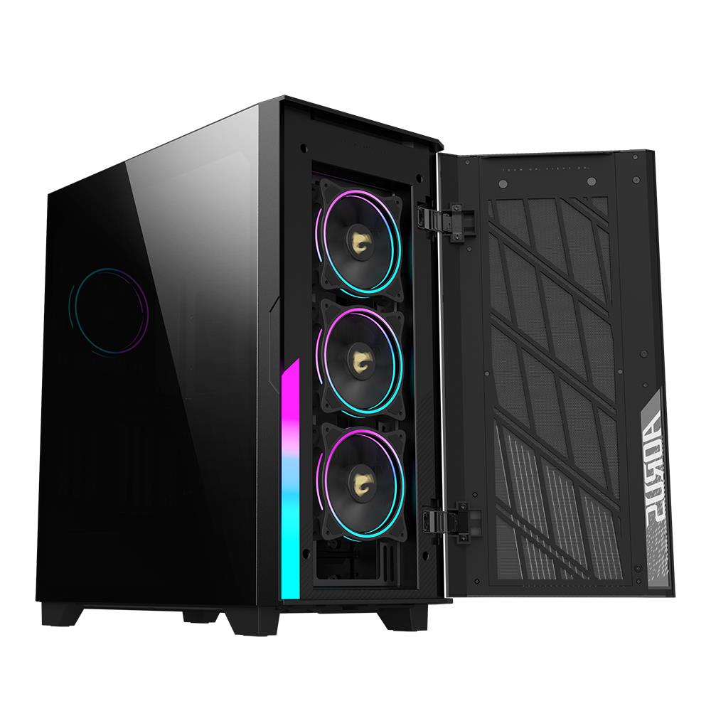 Case GIGABYTE AORUS C500 GLASS MidiTower Not included ATX EATX MicroATX MiniITX Colour Black GB-AC500GST
