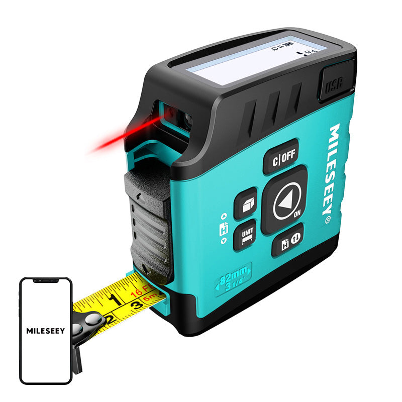 Mileseey DT20 Laser Distance Measurer with a 40-meter measuring tape - Image 1