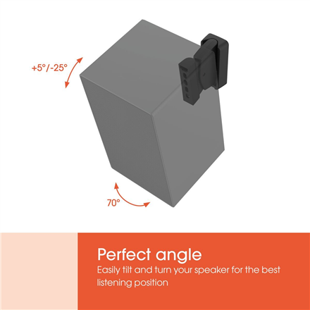 Vogels Wall mount | SWM 3021 Universal Speaker Wall Mount | Tilt, rotate | Maximum weight (capacity) 5 kg | Black
