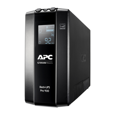 Schneider Electric APC Back-UPS Pro, Tower, 6x IEC C13 outlets, AVR, LCD, user-replaceable battery | BR900MI | 900 VA |