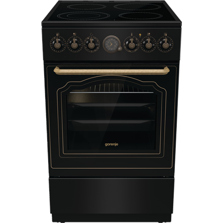 Gorenje Cooker | GECS5B70CLB | Hob type Vitroceramic | Oven type Electric | Black | Width 50 cm | Depth 59.4 cm | Energy