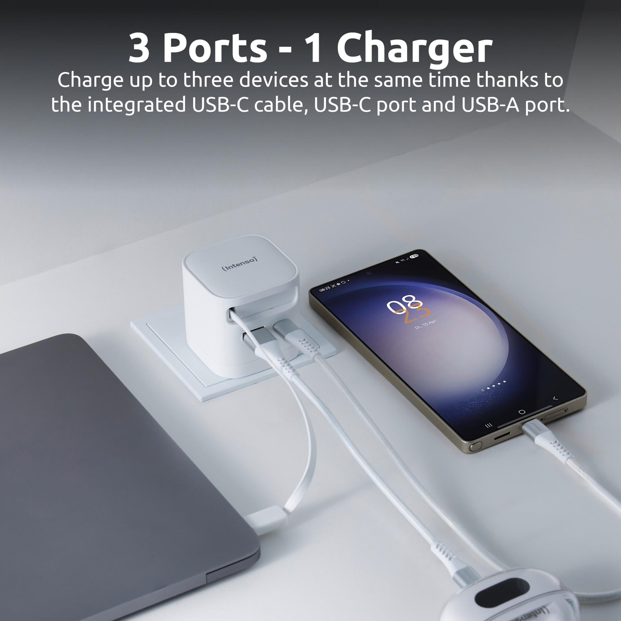 POWER ADAPTER 1XUSB-A/1XUSB-C/BLACK 7806522 INTENSO
