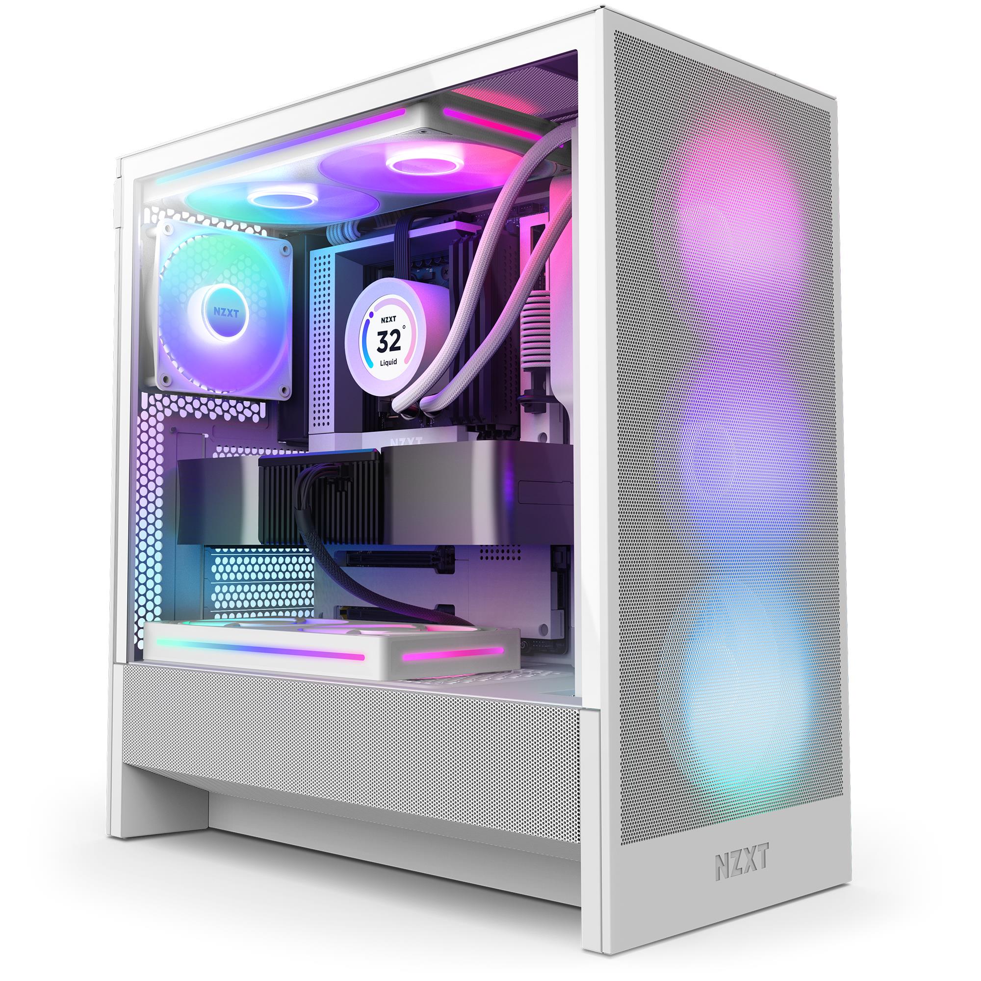 Case NZXT H5 FLOW RGB 2024 MidiTower Case product features Transparent panel Not included ATX EATX MicroATX MiniITX Colour White CC-H52FW-R1