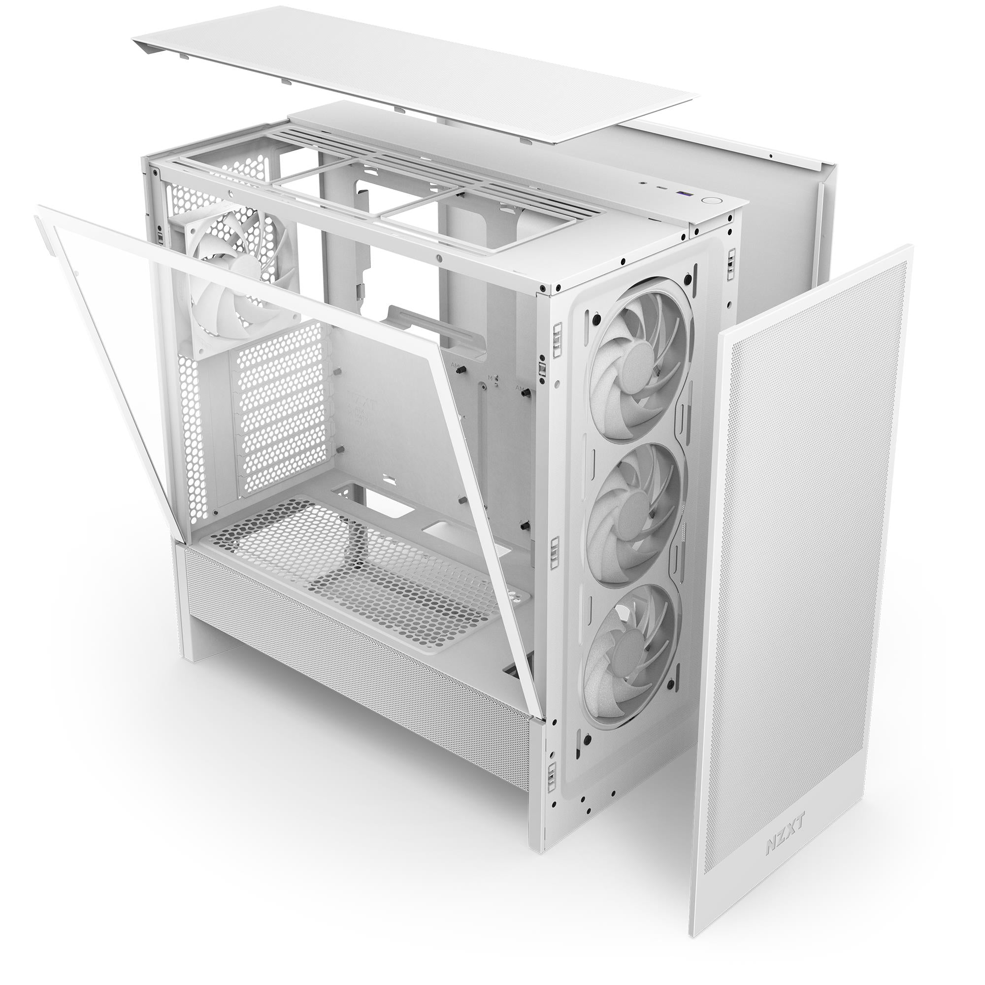 Case NZXT H5 Flow MidiTower Case product features Transparent panel Not included ATX EATX MicroATX MiniITX Colour White CC-H52FW-01