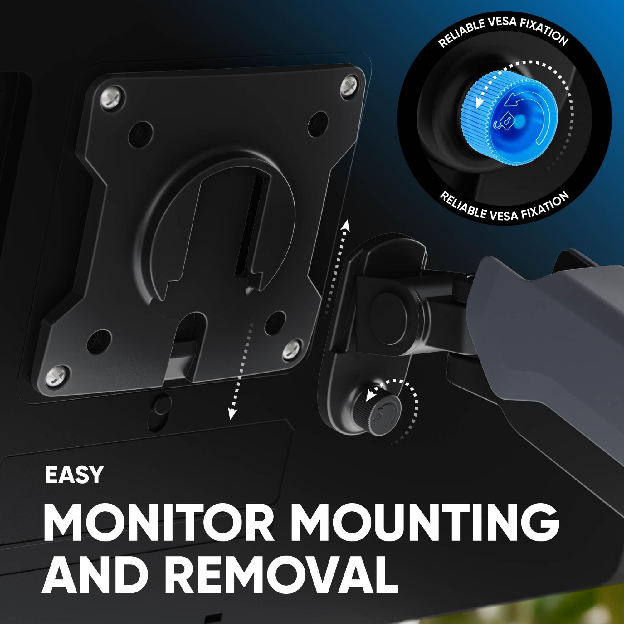 MONITOR ACC DESK MOUNT/17-45" GRAPHITE G95-G ONKRON