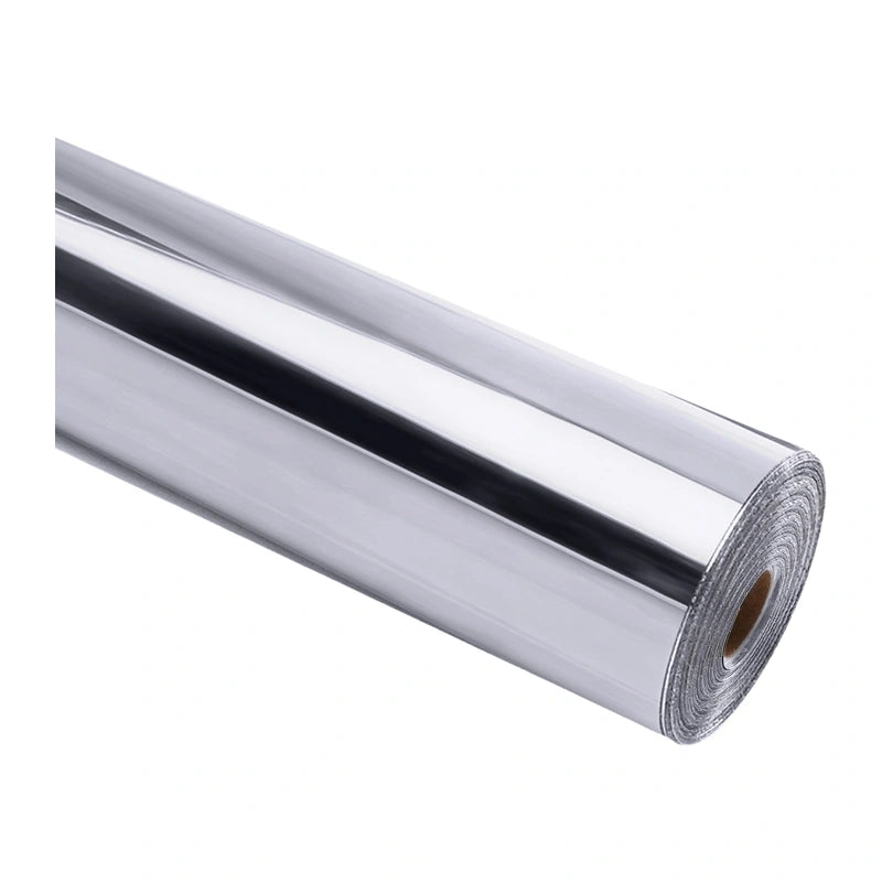 HTVRONT Chrome Metallic Self-Adhesive Film, 30.5 cm x 90 cm (silver) - Image 1