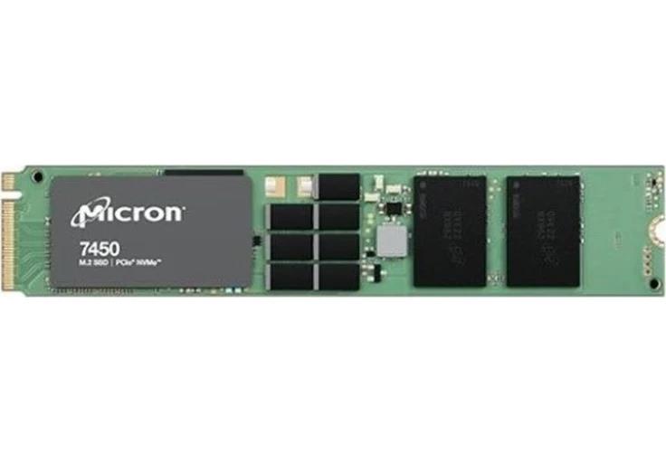 SSD MICRON SSD series 7450 PRO 480GB NVMe NAND flash technology 3D NAND Write speed 700 MBytes/sec Read speed 5000 MBytes/sec Form Factor M.2 TBW 800 TB MTBF 2000000 hours MTFDKBA480TFR-1BC1ZABYYR