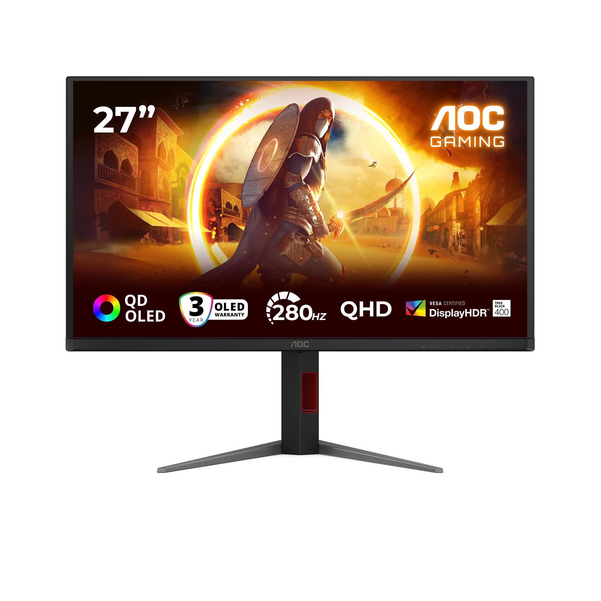 LCD Monitor AOC 27 " 2560 x 1440 pixels Quad HD Native aspect ratio 16:9 QD-OLED Flat Q27G4ZD