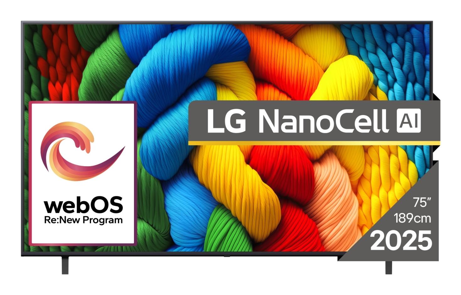 TV Set LG 75 " 4K Ultra HD 3840 x 2160 pixels Flat 16:9 LED 75NANO80A3B