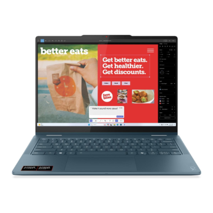 Lenovo Yoga 7 2-in-1 14AKP10 AMD | Tidal Teal | 14 " | OLED | WUXGA | 1920 x 1200 pixels | AMD Ryzen AI 7 | 350 | 16 GB
