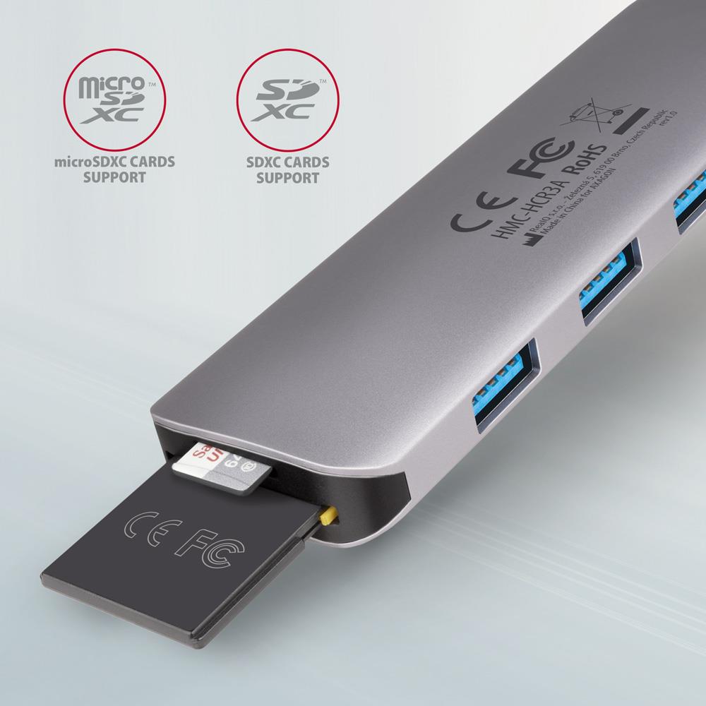I/O HUB USB-C 5IN1/0.2M HMC-HCR3A AXAGON
