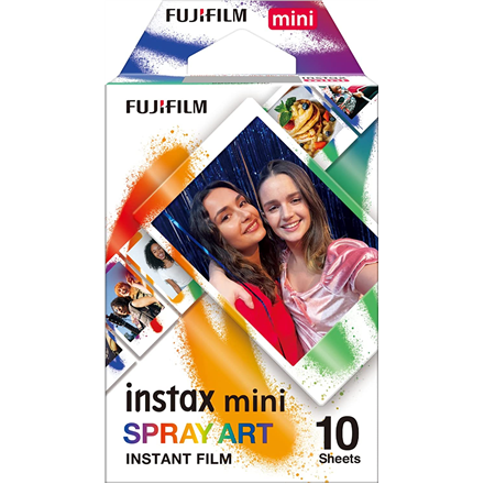 Fujifilm | Instax Mini | Art Spray Sheet (10pl) Instant Film | 54 x 86 mm | Hi-Speed ISO 800 – With superb grain quality