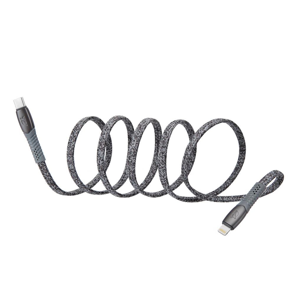 CABLE USB-C TO LIGHTNING 1.2M/GREY PS6107 GR12 RIVACASE