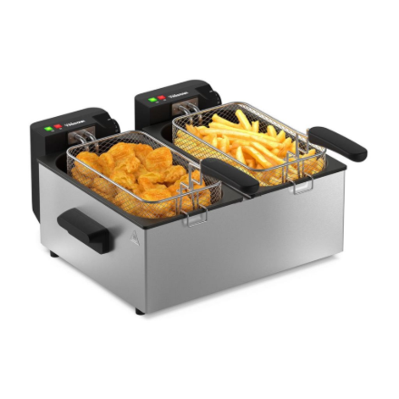 Tristar Double deep fryer | FR-9342 | Power 3600 W | Capacity 6 L | Silver