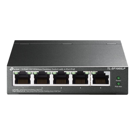 TP-LINK | Switch | TL-SF1005LP | Unmanaged | Desktop | 10/100 Mbps (RJ-45) ports quantity 5 | Power over Ethernet (PoE)
