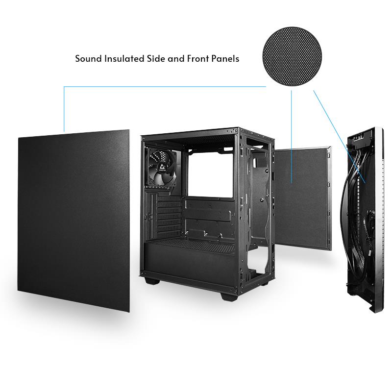 Case CHIEFTEC ELOX MidiTower Not included ATX MicroATX MiniITX Colour Black AS-01B-OP