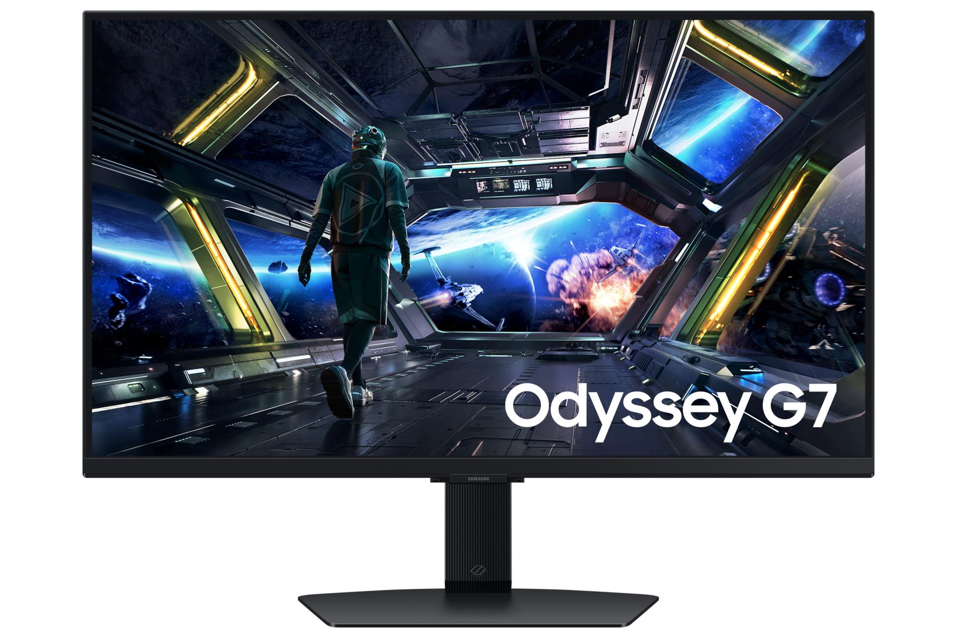 LCD Monitor SAMSUNG Odyssey G7 27" Gaming Panel IPS 3840x2160 16:9 144Hz 1 ms Speakers Swivel Pivot Height adjustable Tilt Colour Black LS27DG702EUXDU