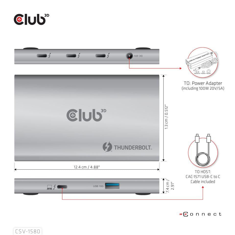I/O HUB 5IN1 THUNDERBOLT/CSV-1580 CLUB3D