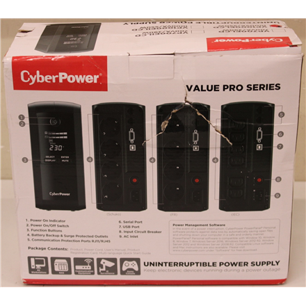 SALE OUT. CyberPower VP1000ELCD Backup UPS Systems | SALE OUT. | CyberPower | Backup UPS Systems | VP1000ELCD | 1000 VA