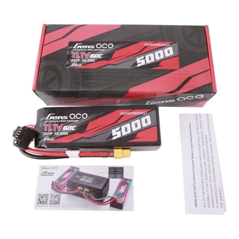 Gens ace G-Tech 5000mAh 11.1V 60C 3S1P Lipo With XT60 Plug - Image 5