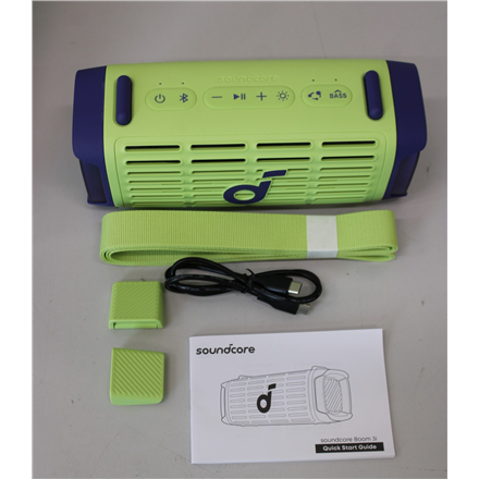 SALE OUT. Anker Soundcore Boom 3i Portable Bluetooth Speaker, Green | Anker Soundcore Speaker | Boom 3i | Warranty 24 mo