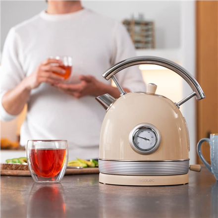 Cecotec Kettle | ThermoSense 420 Vintage | 2200 W | Electric | 1.8 L | Stainless steel | 360° rotational base | Light Be