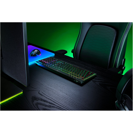 Razer | BlackWidow V4 Low-profile HyperSpeed | Gaming Keyboard | Wireless | US | Yellow Linear