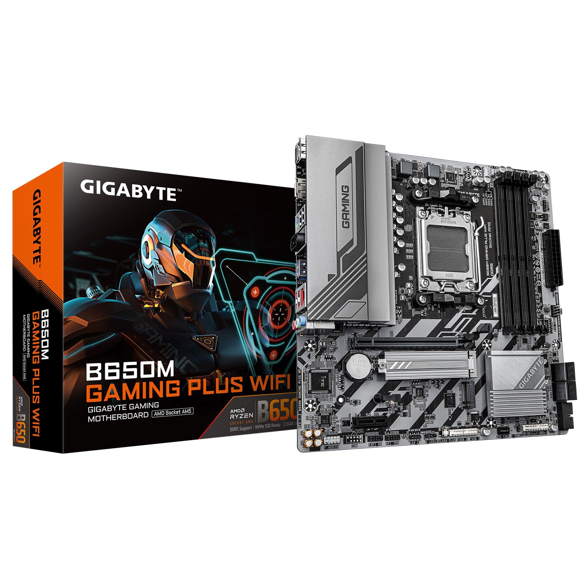 Mainboard GIGABYTE AMD B650 SAM5 Micro-ATX Memory DDR5 Memory slots 4 B650MGAMINGPLUSWF1.3