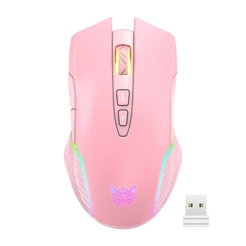 ONIKUMA CW905 Pink 2.4G Wireless Gaming Mouse - Image 1