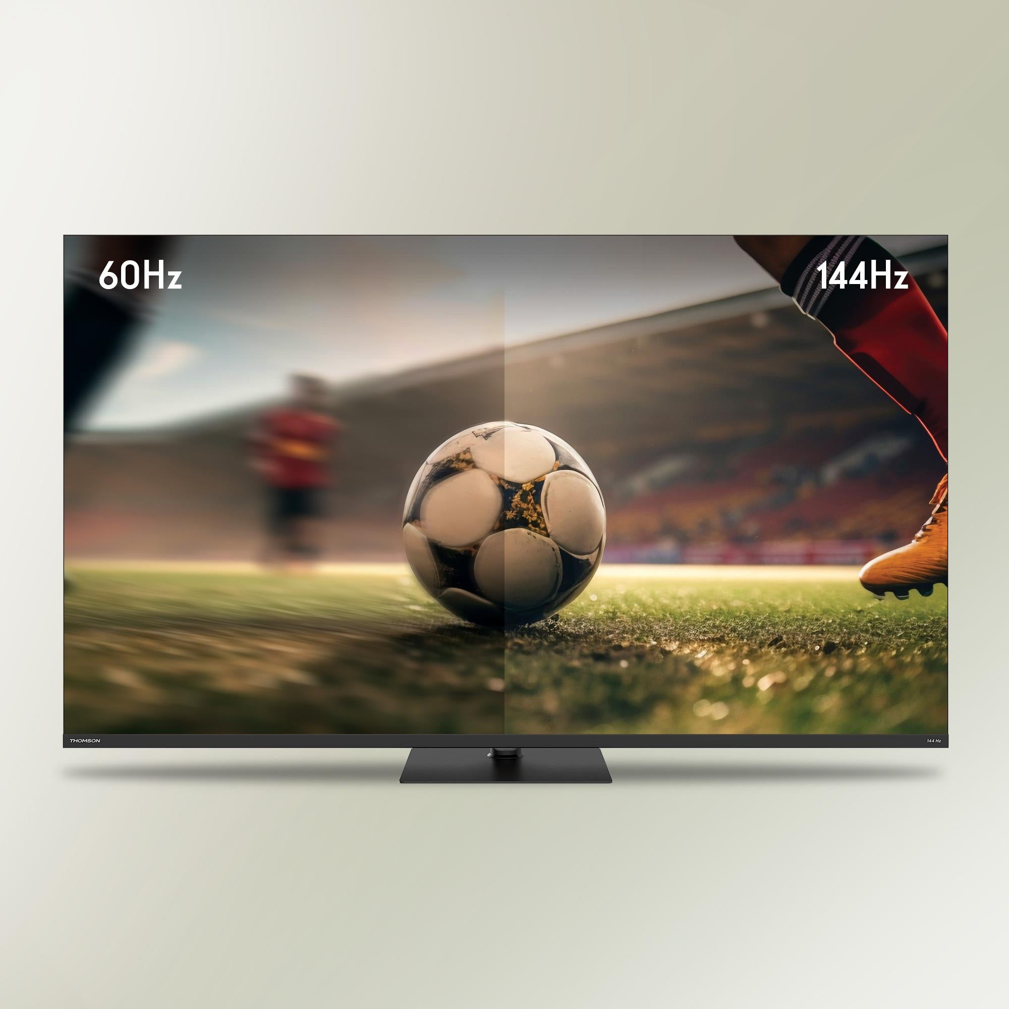 TV Set THOMSON 55" 4K/Smart QLED 3840x2160 Wireless LAN Bluetooth Google TV Black 55QG7C14