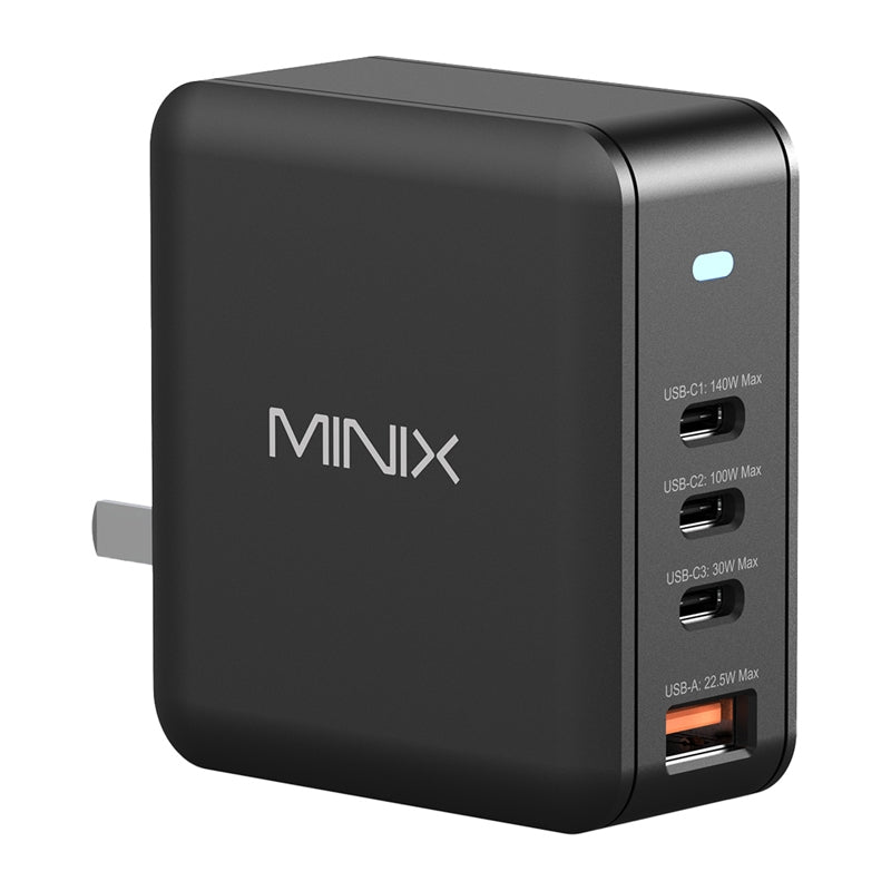 Minix P165 GaN Wall Charger with 3x USB-C and 1x USB-A Ports - Image 1