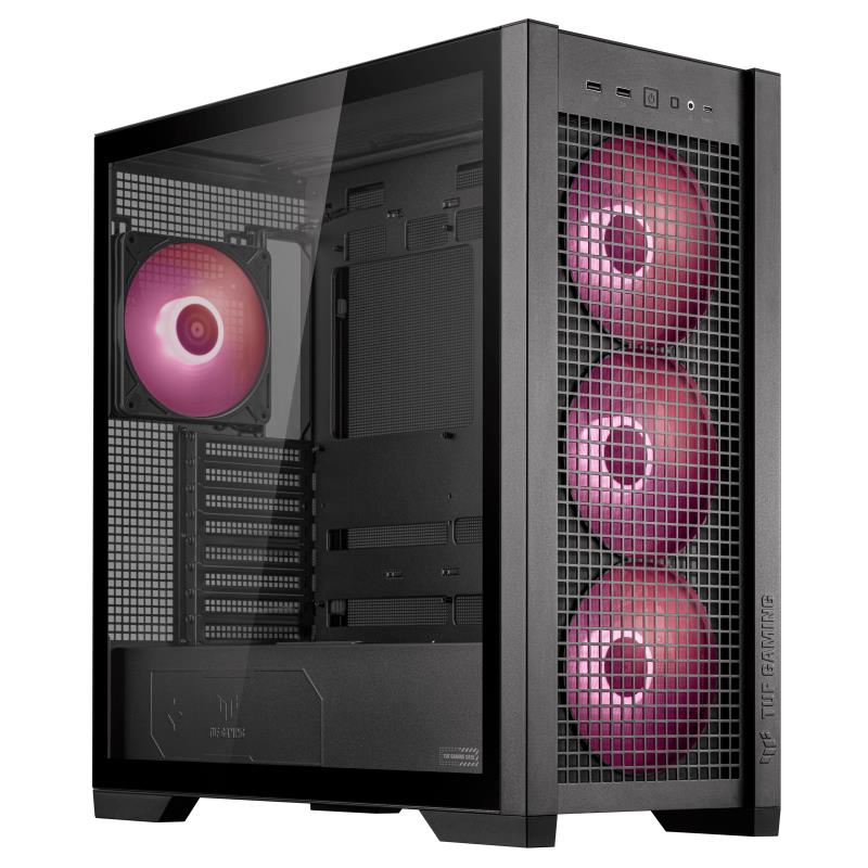 Case ASUS TUF Gaming GT302 ARGB MidiTower Case product features Transparent panel Not included ATX EATX MicroATX MiniITX Colour Black TUFGAMINGGT302ARGBBK