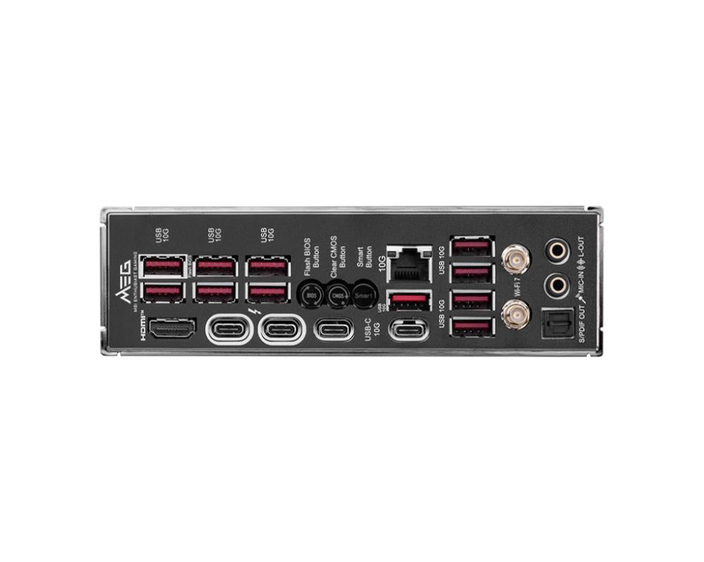 Mainboard MSI Intel Z890 LGA1851 ATX Memory DDR5 Memory slots 4 3xPCI-Express 16x 5xM.2 1xHDMI 1xAudio-In 1xAudio-Out 11xUSB 3.1 2xUSB-C 2xUSB-C w/Thunderbolt 1xOptical S/PDIF 1xRJ45 MEGZ890ACE