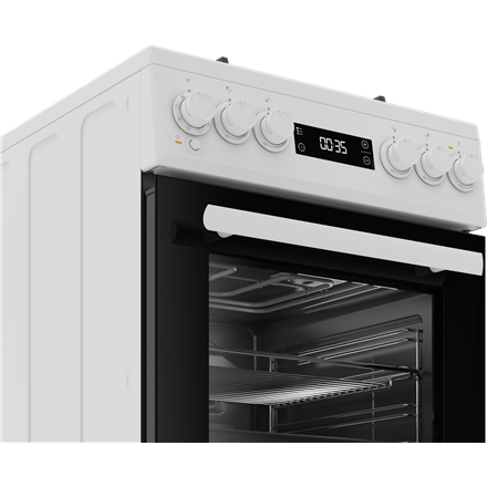 BEKO Cooker | FSM51339DWDS | Hob type Gas | Oven type Electric | White | Width 50 cm | Depth 60 cm | Grilling | LED | En