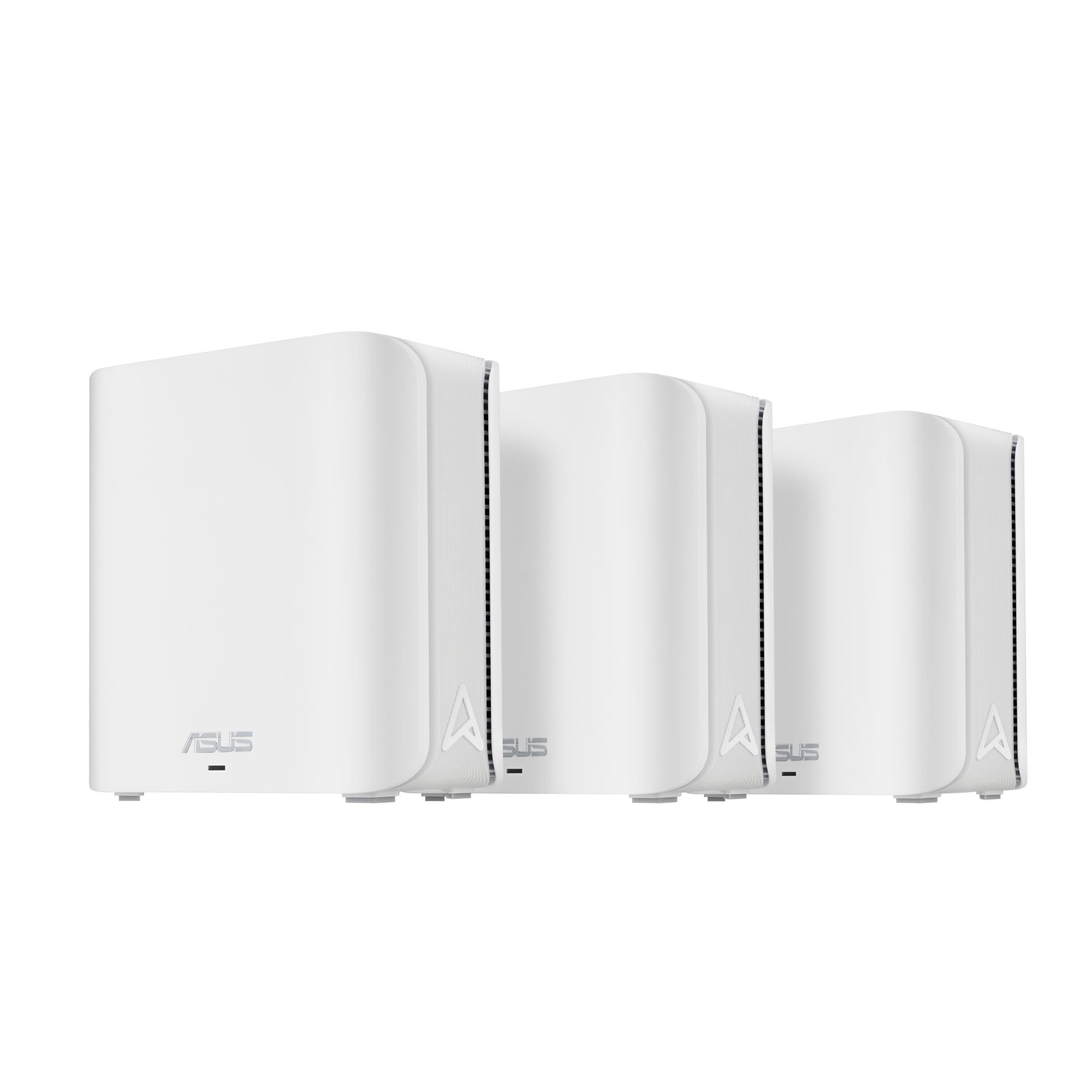 Wireless Router ASUS ZenWiFi BD4 Product type Mesh router Qtty 3 pc(s) Wi-Fi band Dual-band (2.4 GHz / 5 GHz) Wi-Fi 7 (802.11be) Ethernet WAN Yes 2xEthernet LAN (RJ-45) ports WLAN speed 2882 Mbit/s Internal memory 512 MB Flash memory 128 MB White