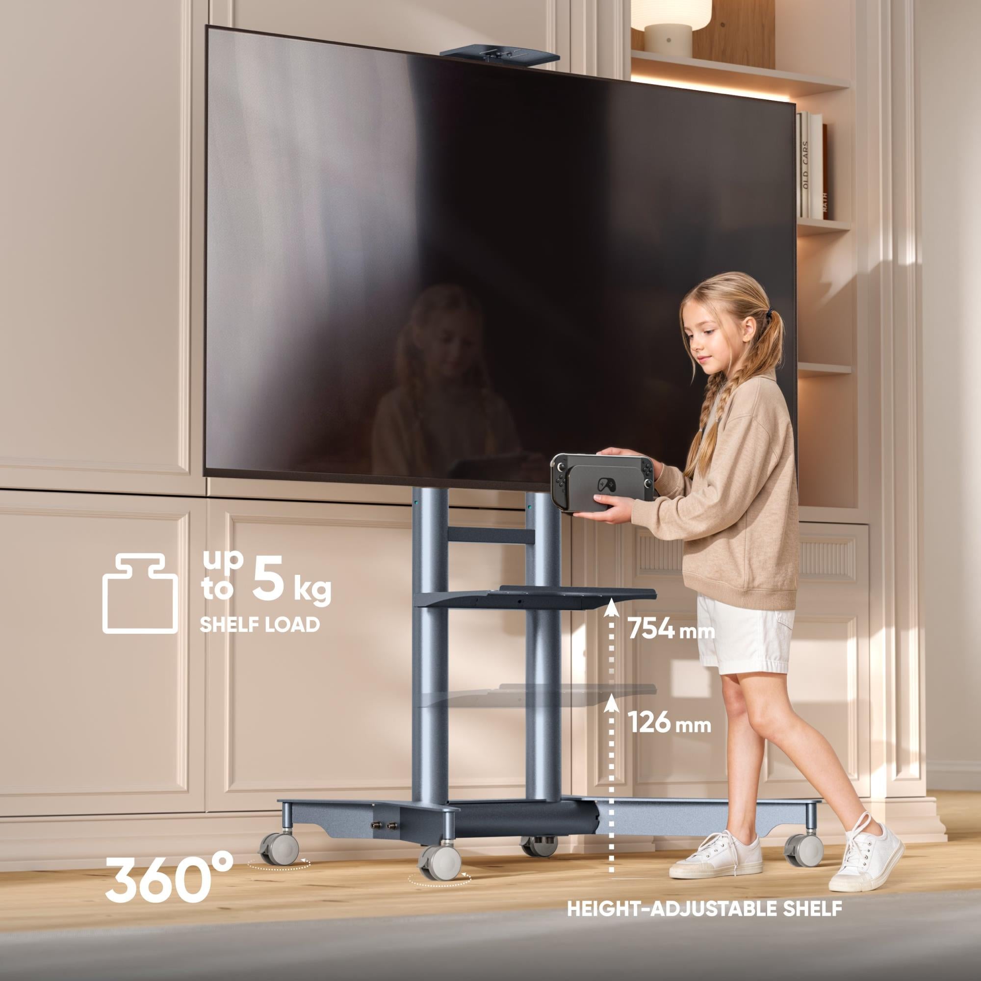 TV SET ACC MOBILE STAND/32-75"/GRAPHITE TS1571-G ONKRON
