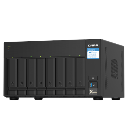 QNAP | 8-Bay QTS NAS | TS-832PX-4G | Up to 8 HDD/SSD Hot-Swap | AnnapurnaLabs Alpine | AL324 ARM Cortex-A57 Quad-Core |