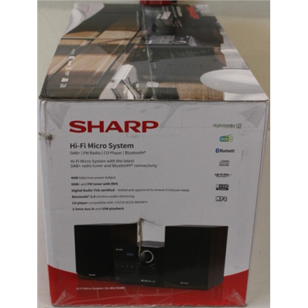 SALE OUT. Sharp XL-B517D(BR) Hi-Fi Micro System, CD/FM/USB/Bluetooth v5.0, Aux-in, 45W, Brown | Sharp Hi-Fi Micro System