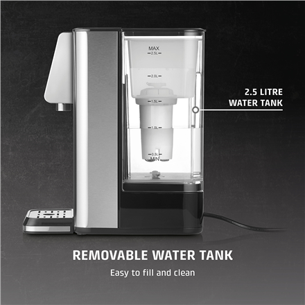 Caso | Turbo hot water dispenser | HW 630 | Water Dispenser | 2600 W | 2.5 L | Plastic/Stainless Steel | Black/Stainless