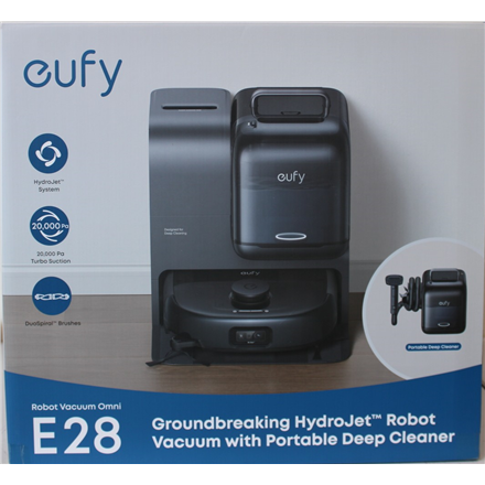SALE OUT. Anker Eufy Robot Vacuum Cleaner Omni E28, Black | Anker Eufy Robot Vacuum Cleaner | Omni E28 | Wet&Dry | Dust