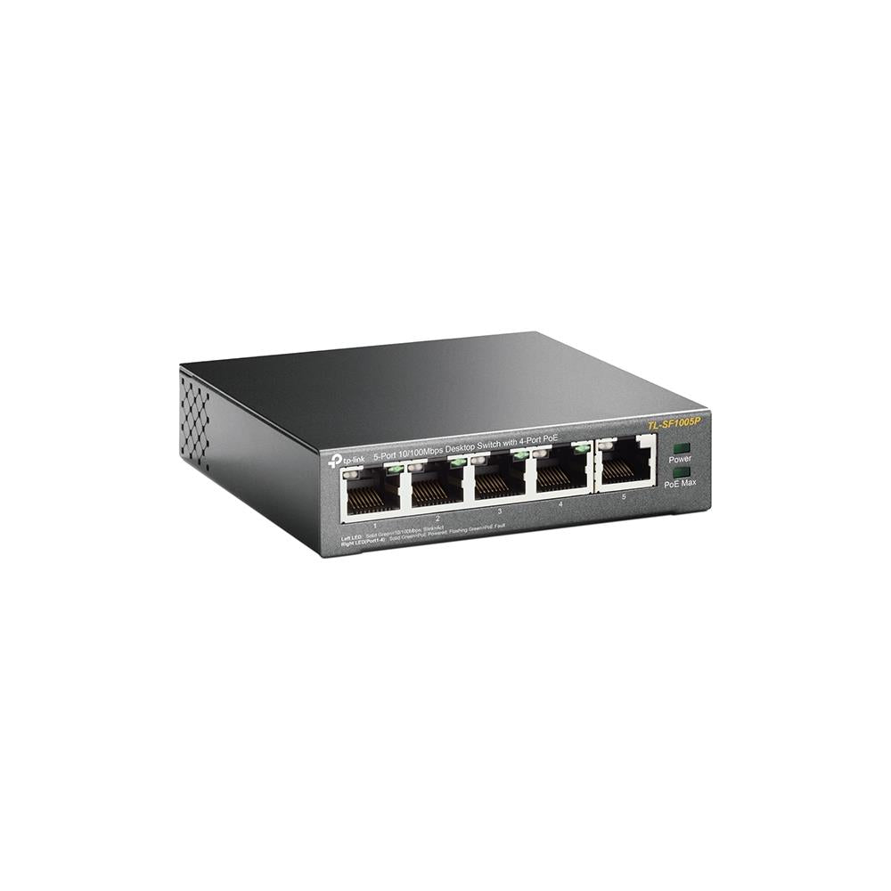 Switch TP-LINK Desktop/pedestal 5x10Base-T / 100Base-TX PoE ports 4 TL-SF1005P