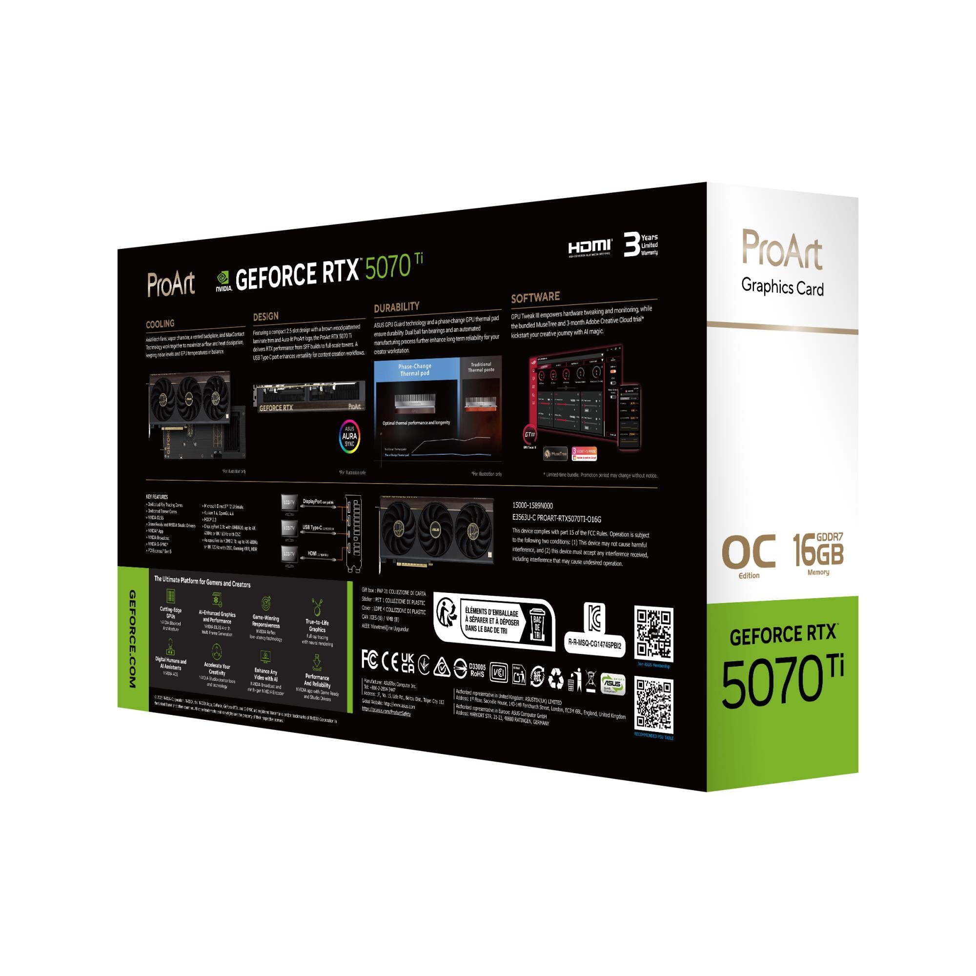 ASUS PROART-RTX5070TI-O16G Video