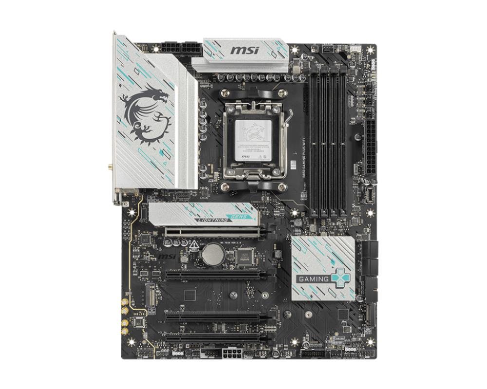 Mainboard MSI AMD B850 SAM5 ATX Memory DDR5 Memory slots 4 4xPCI-Express 16x 3xM.2 1xDisplayPort 1xAudio-In 1xAudio-Out 1xMicrophone 4xUSB 2.0 2xUSB 3.2 2xUSB-C 1xOptical S/PDIF 1xRJ45 B850GAMINGPLUSWIFI