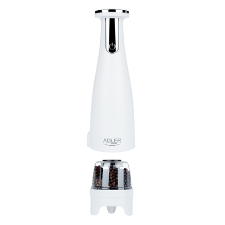 Adler | Electric Salt and pepper grinder | AD 4449w | Housing material ABS plastic | 7 W | Lithium | Matte White