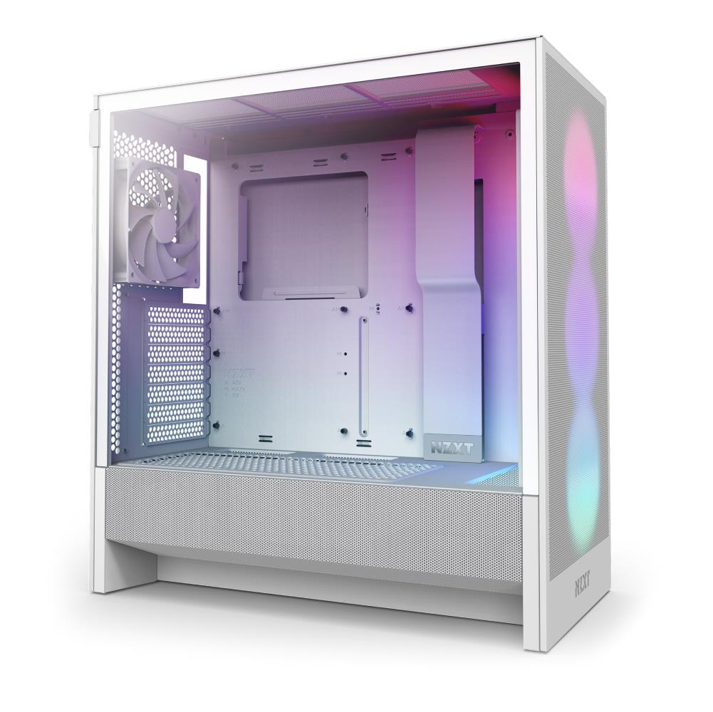 Case NZXT H5 FLOW RGB 2024 MidiTower Case product features Transparent panel Not included ATX EATX MicroATX MiniITX Colour White CC-H52FW-R1