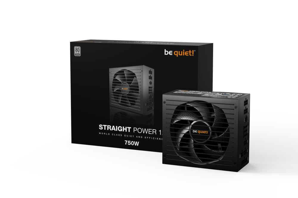 Power Supply BE QUIET 750 Watts Peak Power 820 Watts Efficiency 80 PLUS PLATINIUM PFC Active MTBF 100000 hours BN336