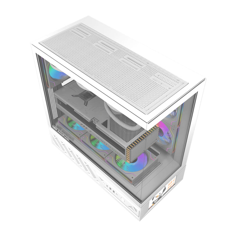 DarkFlash DS950V computer case with display (white) + 6 fans - Image 5