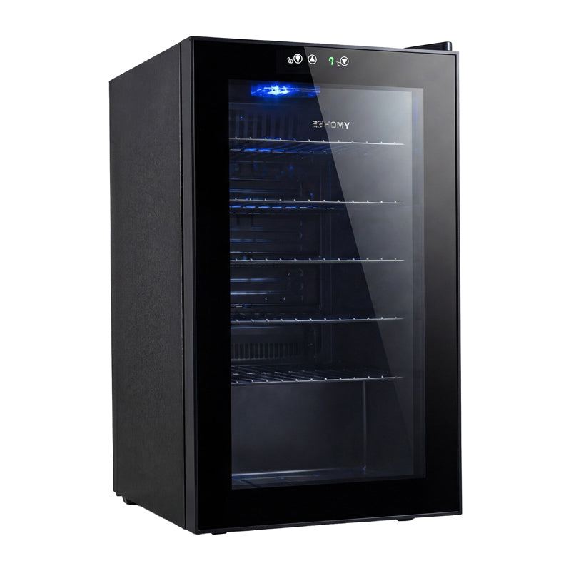 Euhomy BR001-89 70L beverage display refrigerator (black) - Image 1