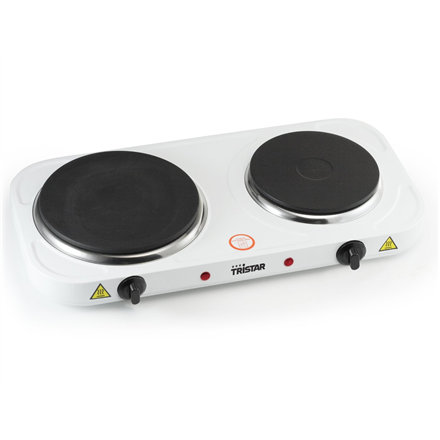 Tristar | Free standing table hob | KP-6245 | Number of burners/cooking zones 2 | Rotary | Electric | White